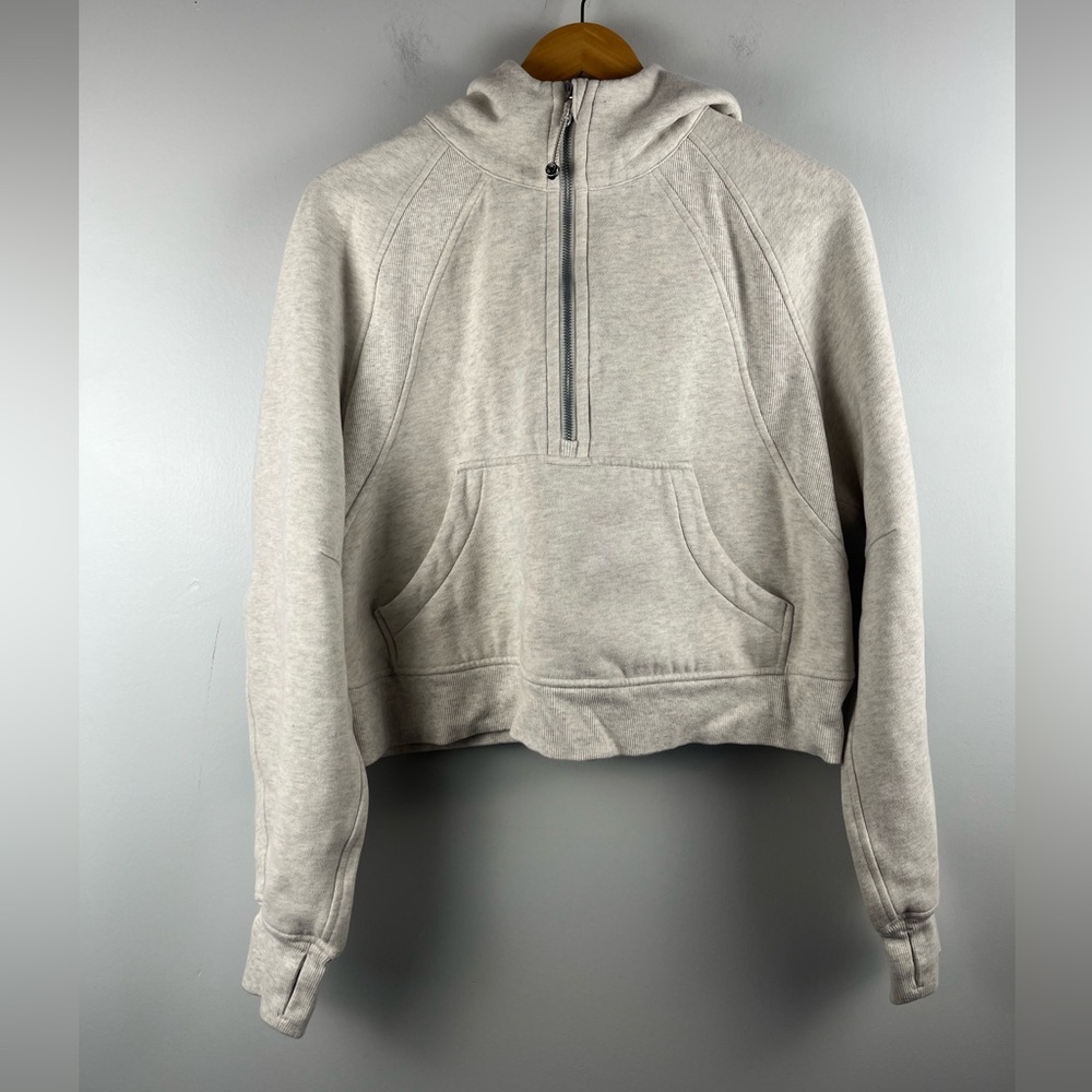 Lululemon LW3DUSS Scuba Oversized Half-Zip Hoodie in Grey size Medium/Large